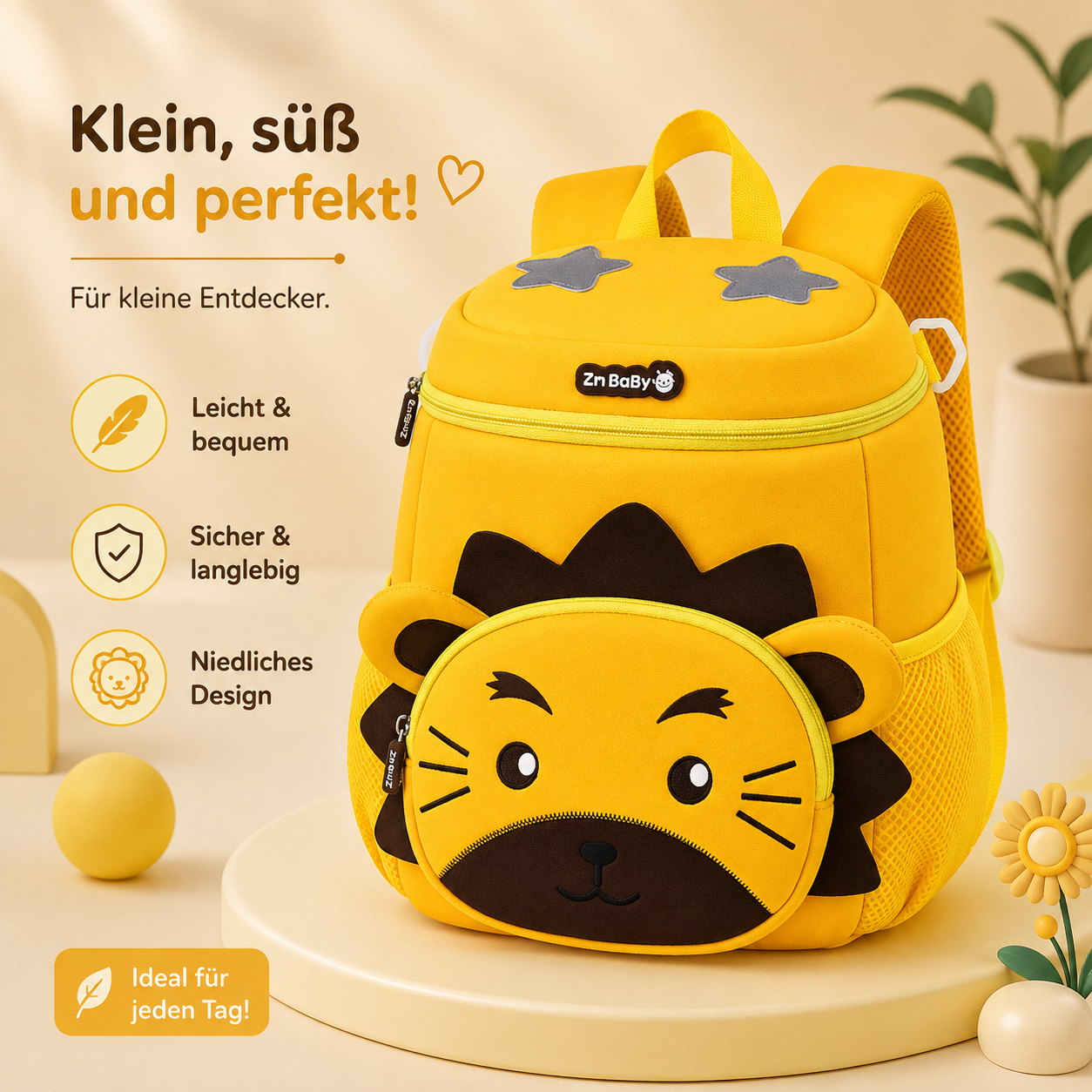 Asnova Kinder-Rucksack mit Tiermotiv