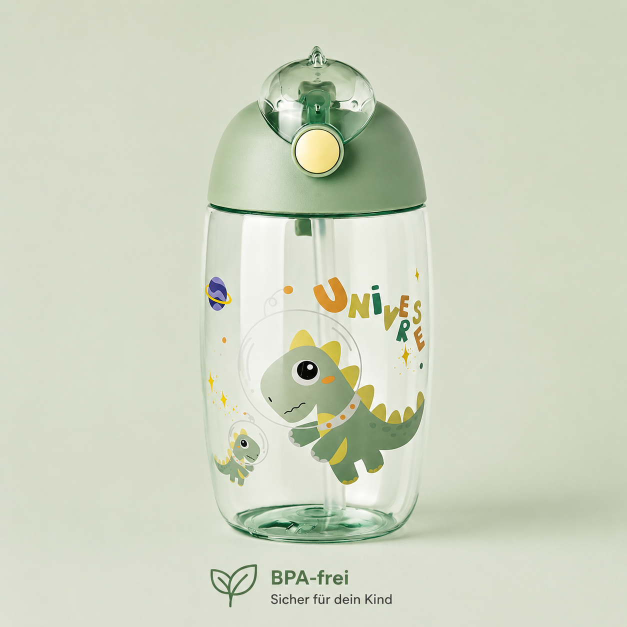 Asnova Kinder-Trinkflasche 500 ml mit Dinosauriermotiv