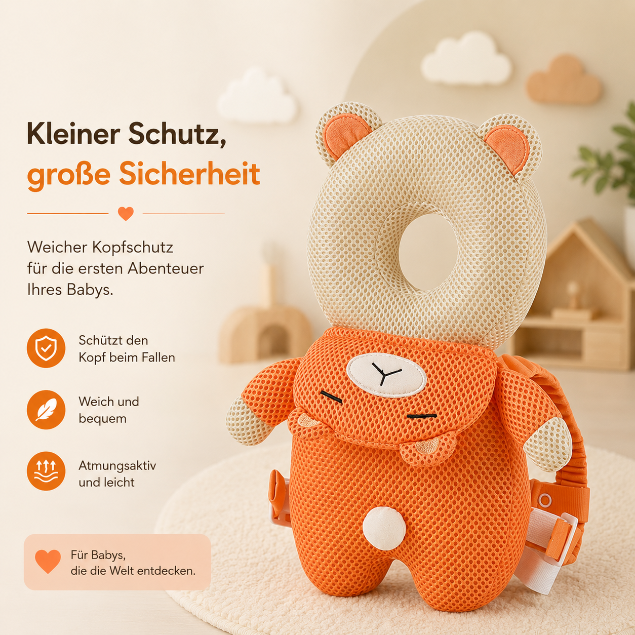 Asnova Baby-Kopfschutzkissen