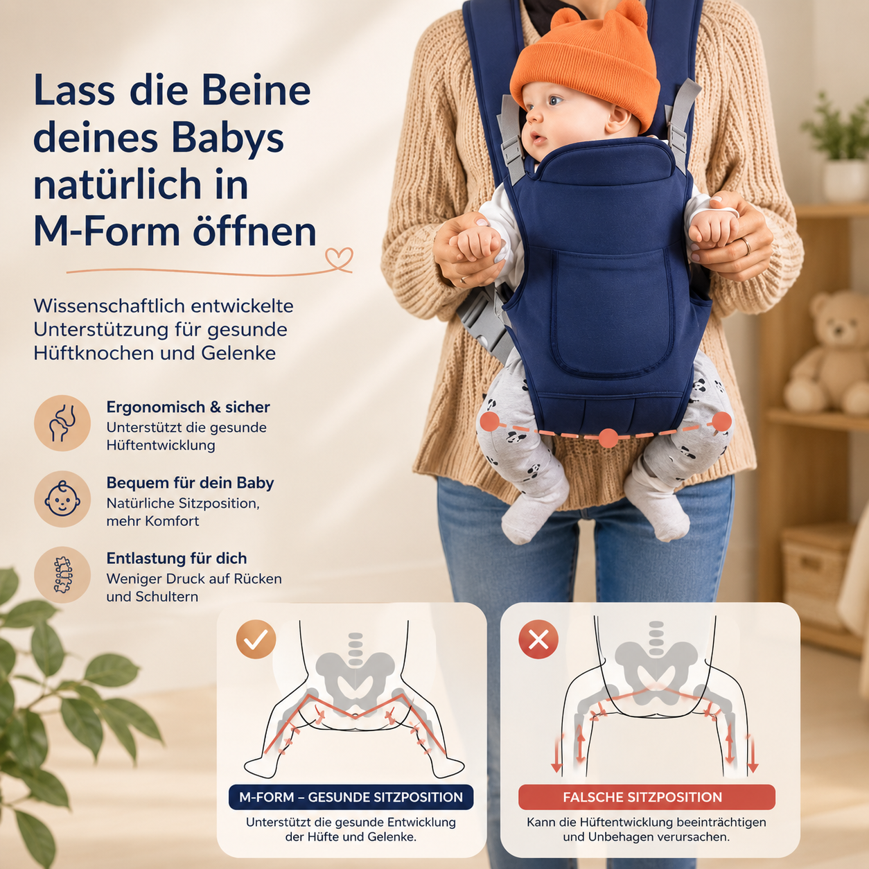 Asnova Babytrage – Komfortabel & vielseitig
