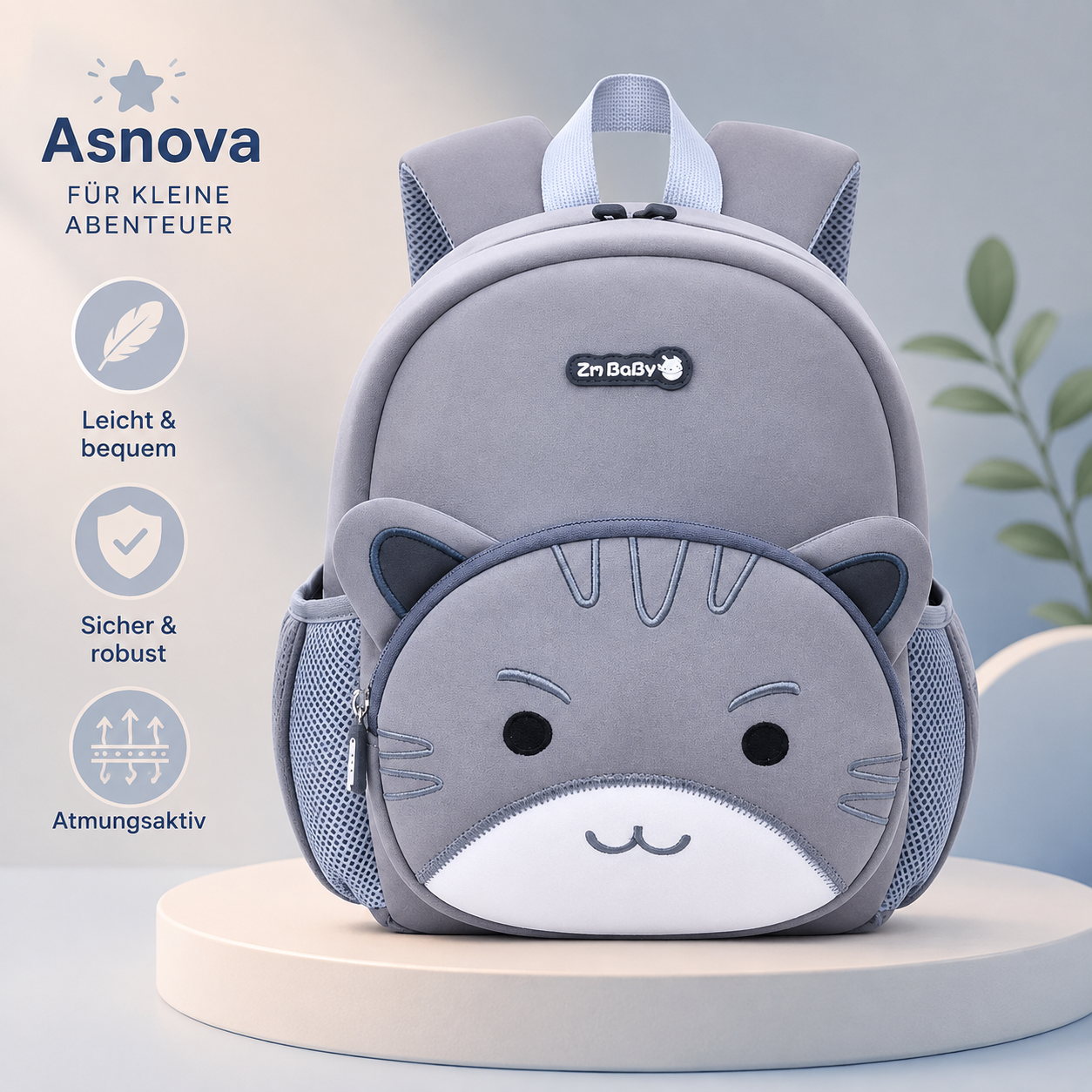 Asnova Kinder-Rucksack mit Tiermotiv