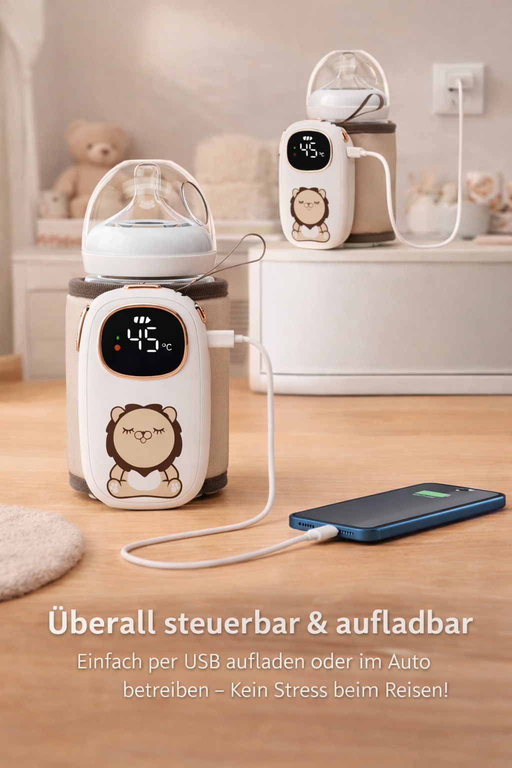 Tragbarer Baby Flaschenwärmer USB