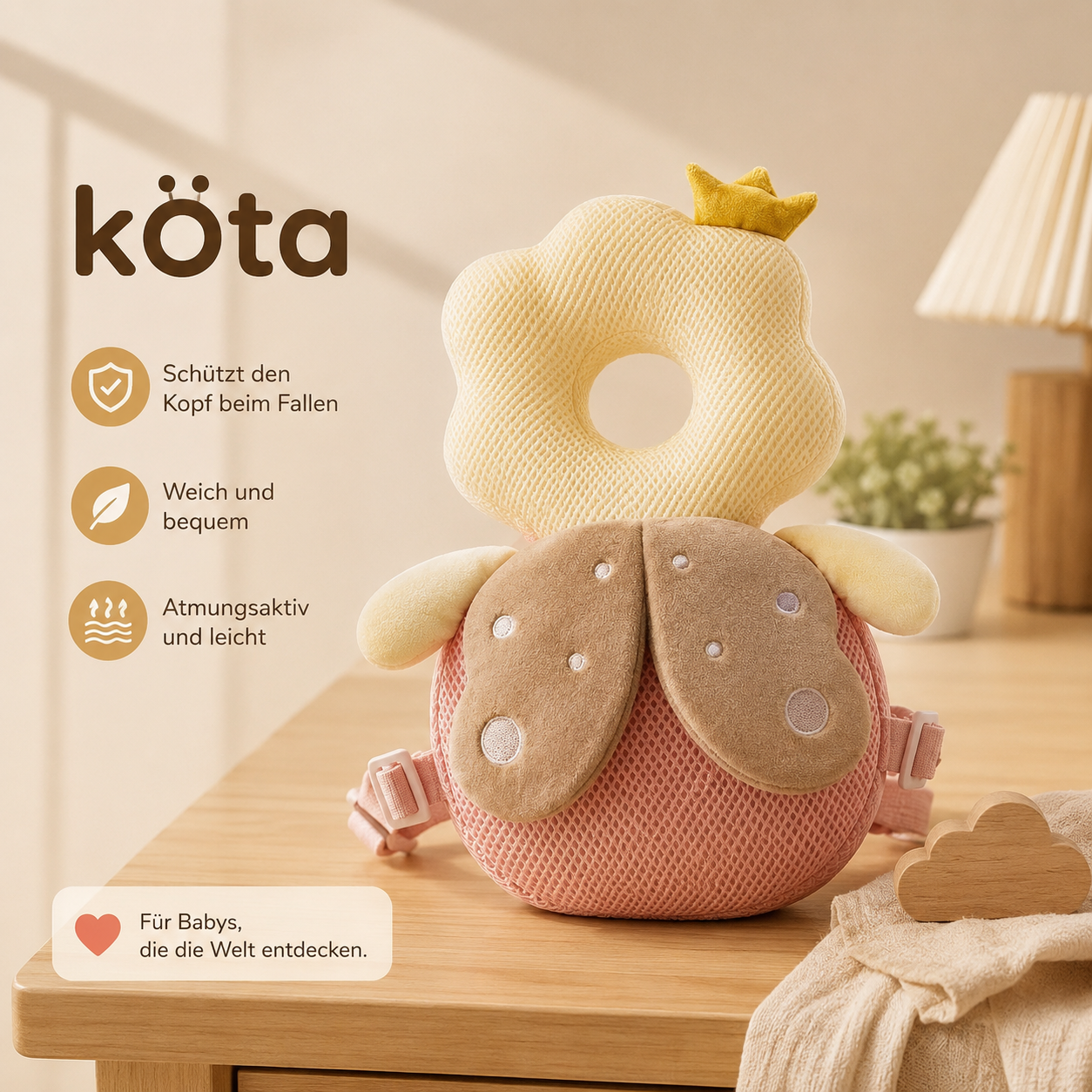Asnova Baby-Kopfschutzkissen