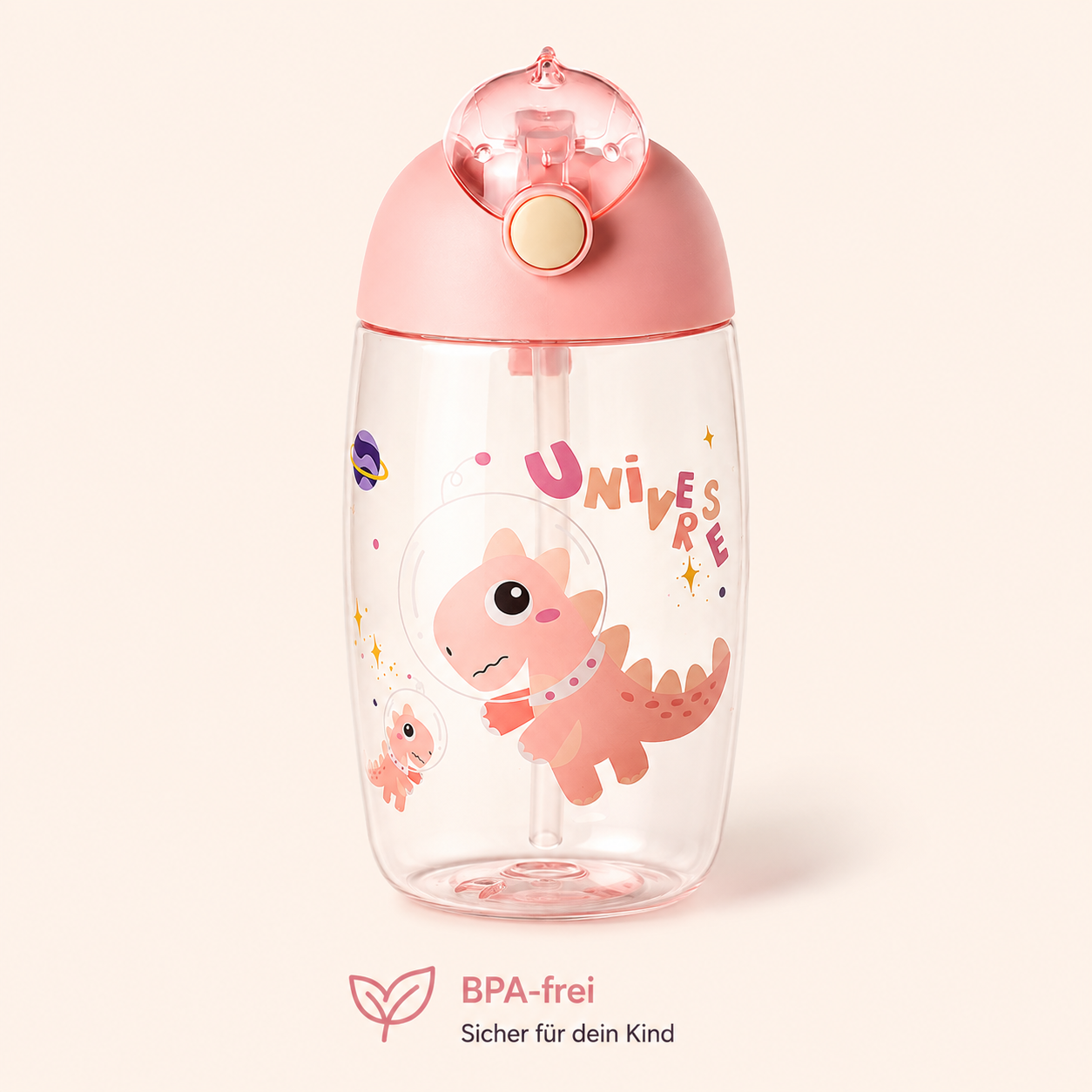 Asnova Kinder-Trinkflasche 500 ml mit Dinosauriermotiv