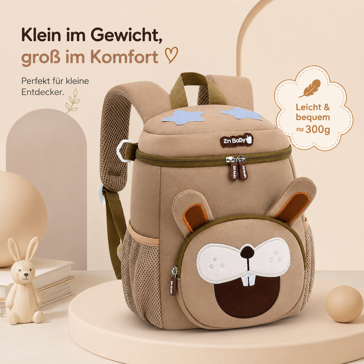 Asnova Kinder-Rucksack mit Tiermotiv