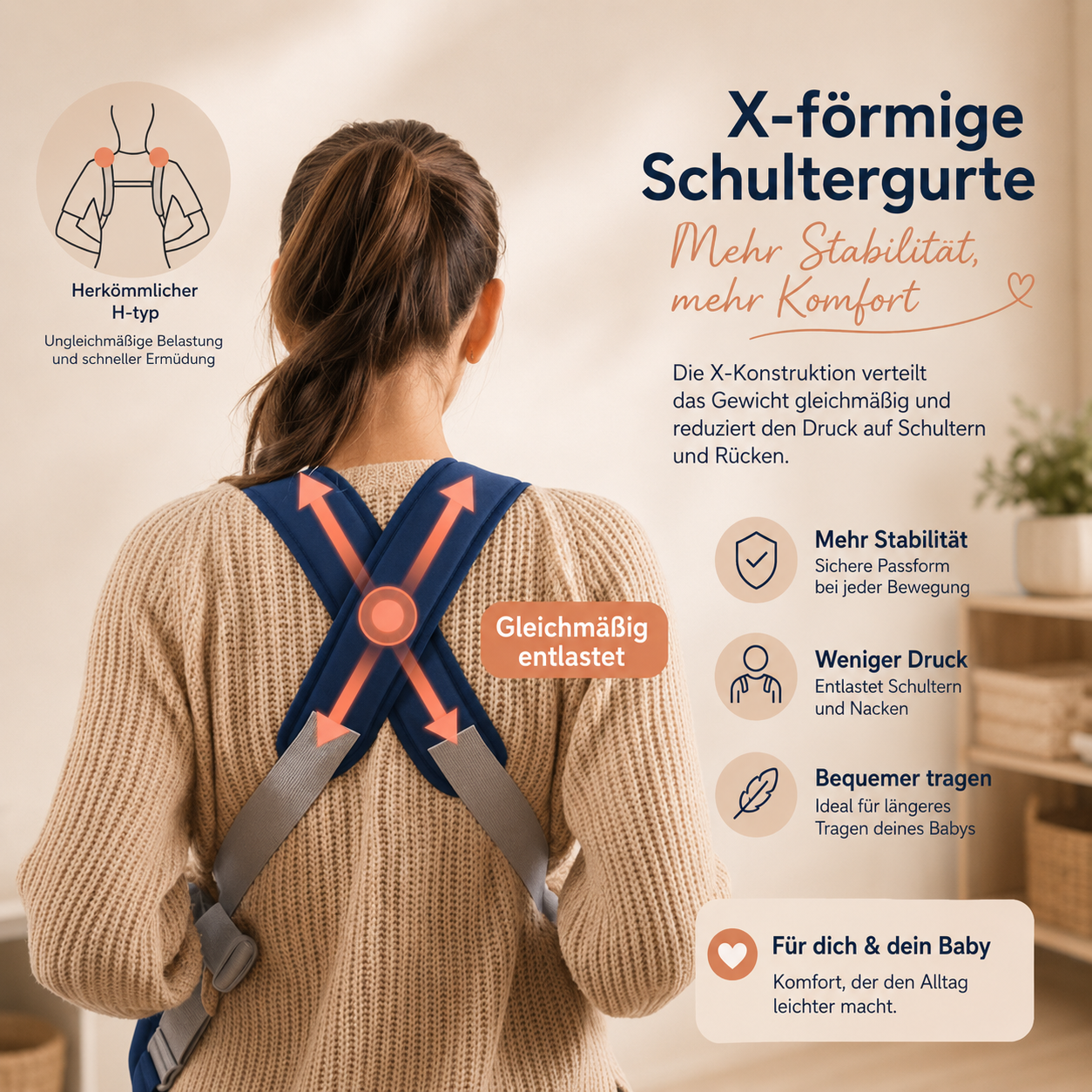 Asnova Babytrage – Komfortabel & vielseitig