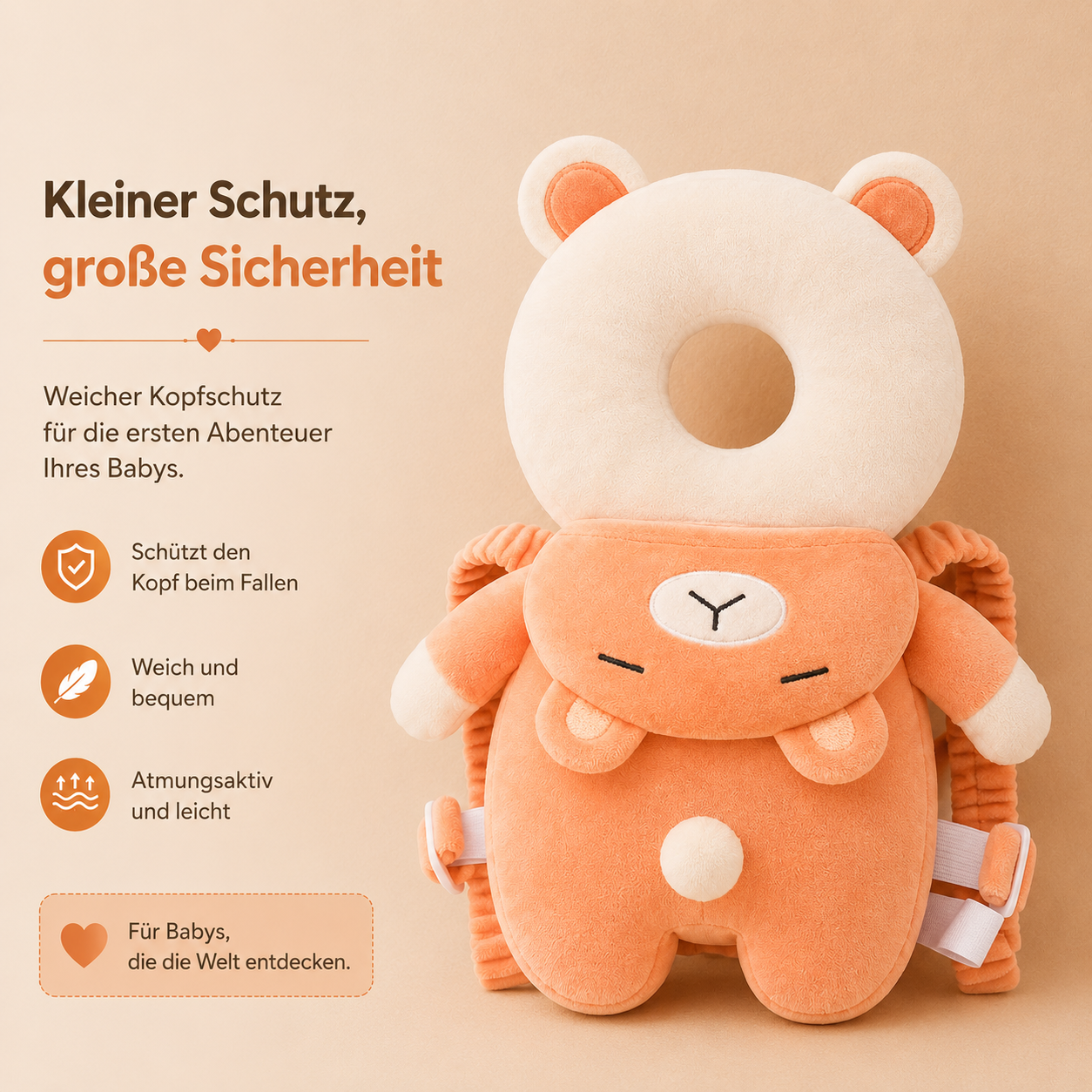 Asnova Baby-Kopfschutzkissen