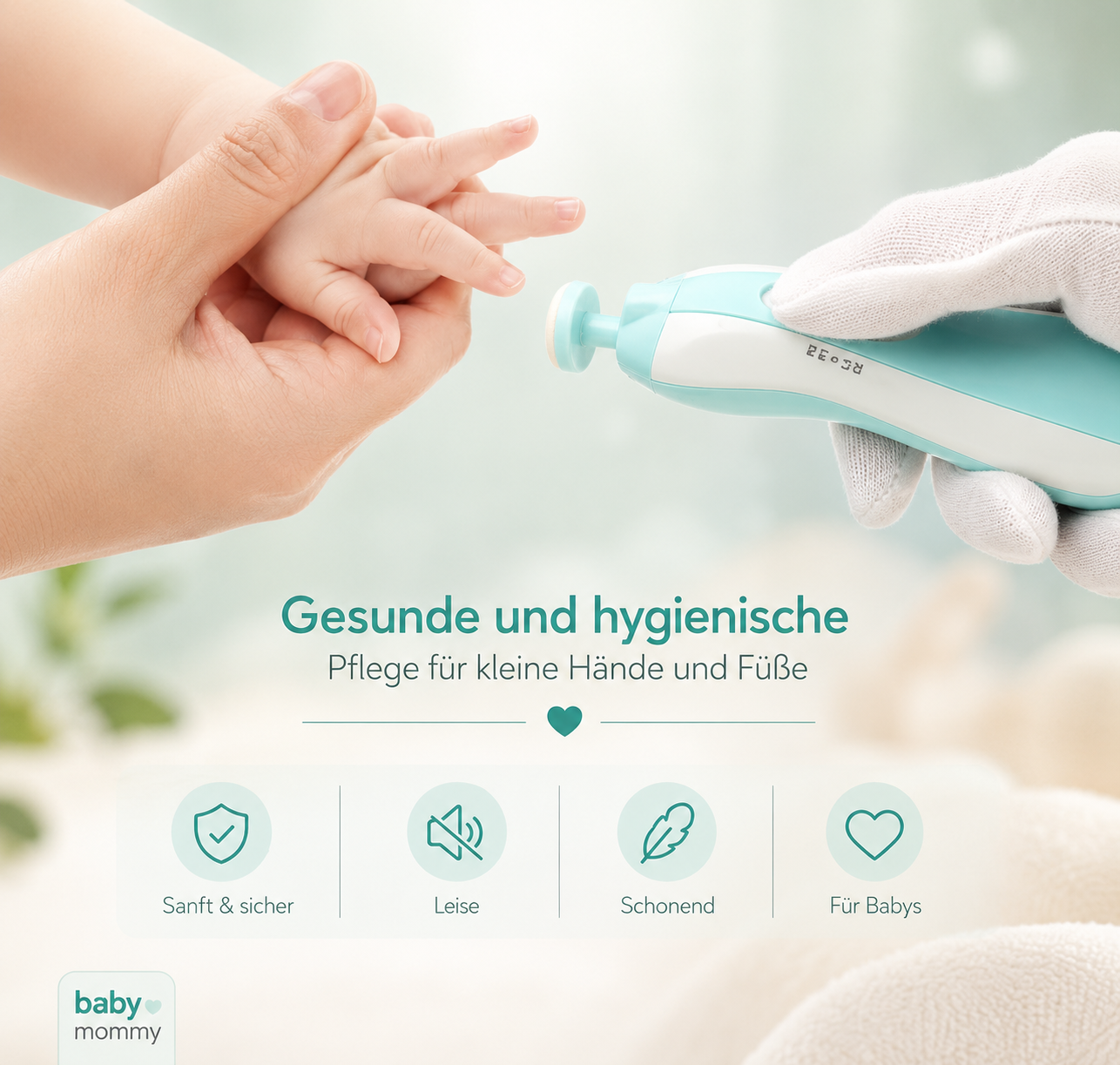 Asnova Elektrisches Baby-Nagelpflege-Set | Sanft & Sicher