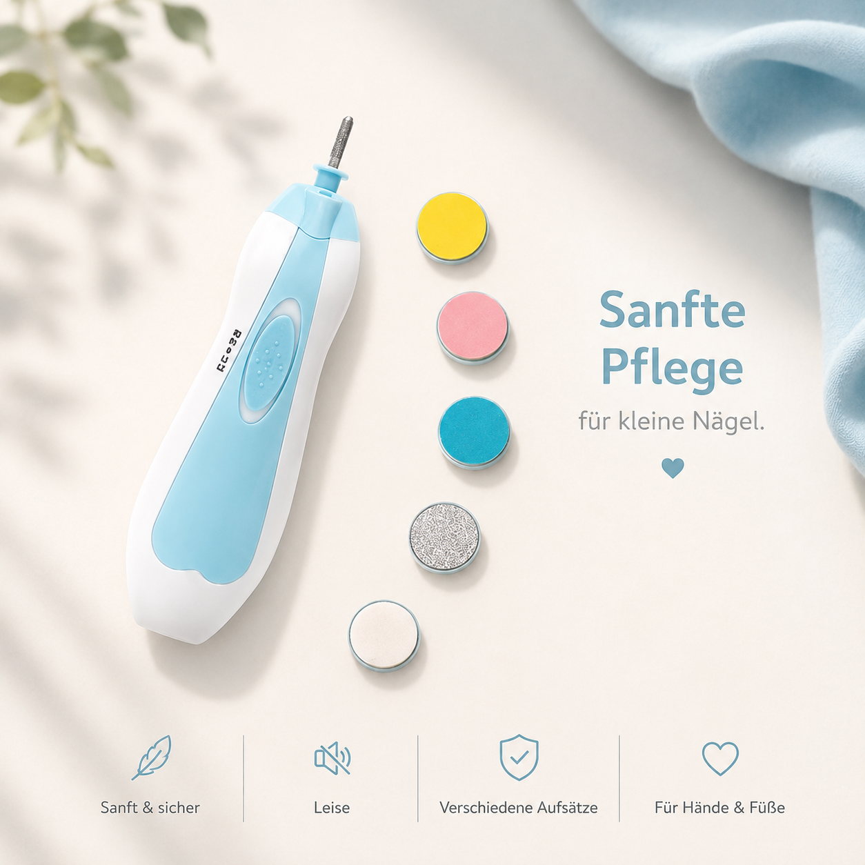 Asnova Elektrisches Baby-Nagelpflege-Set | Sanft & Sicher