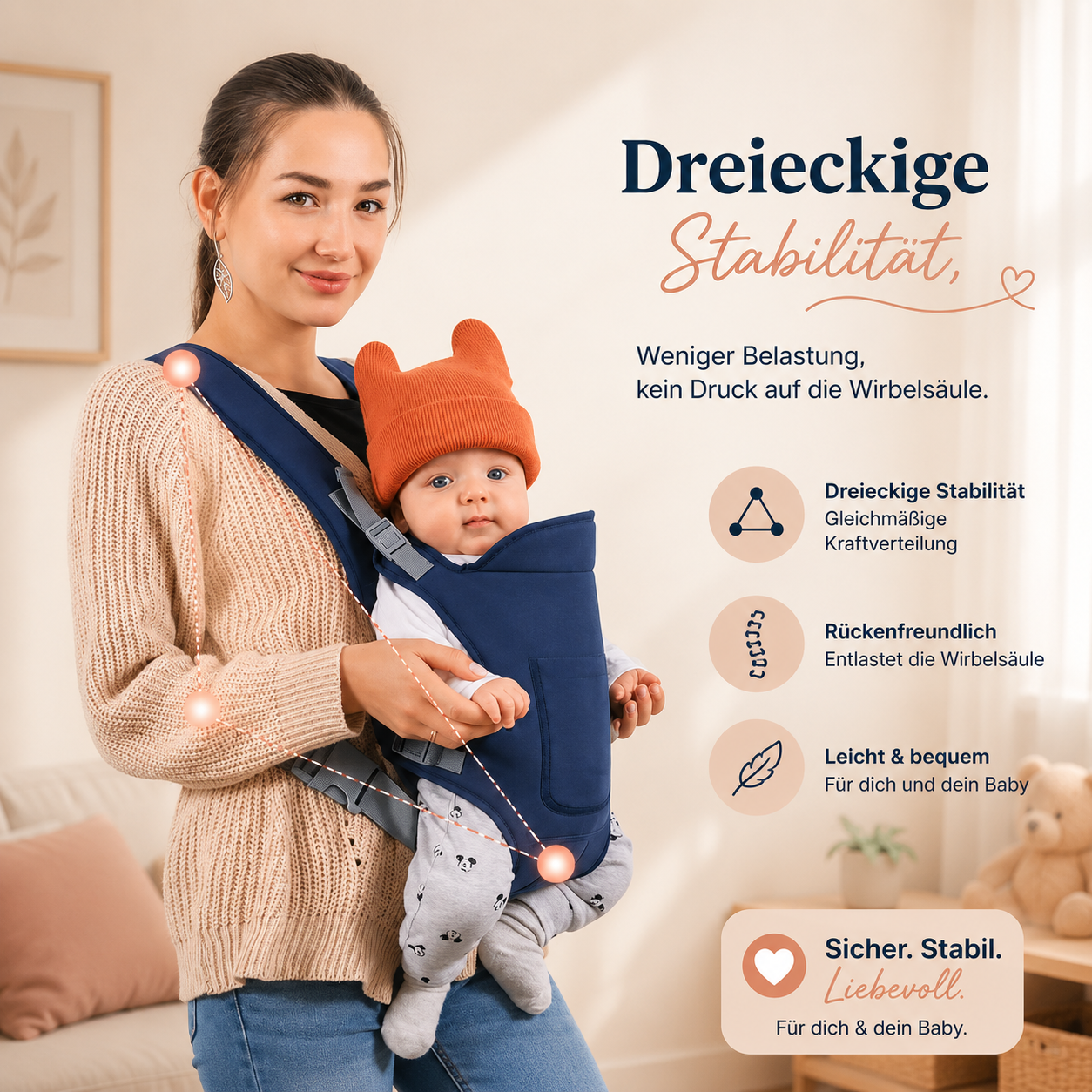 Asnova Babytrage – Komfortabel & vielseitig