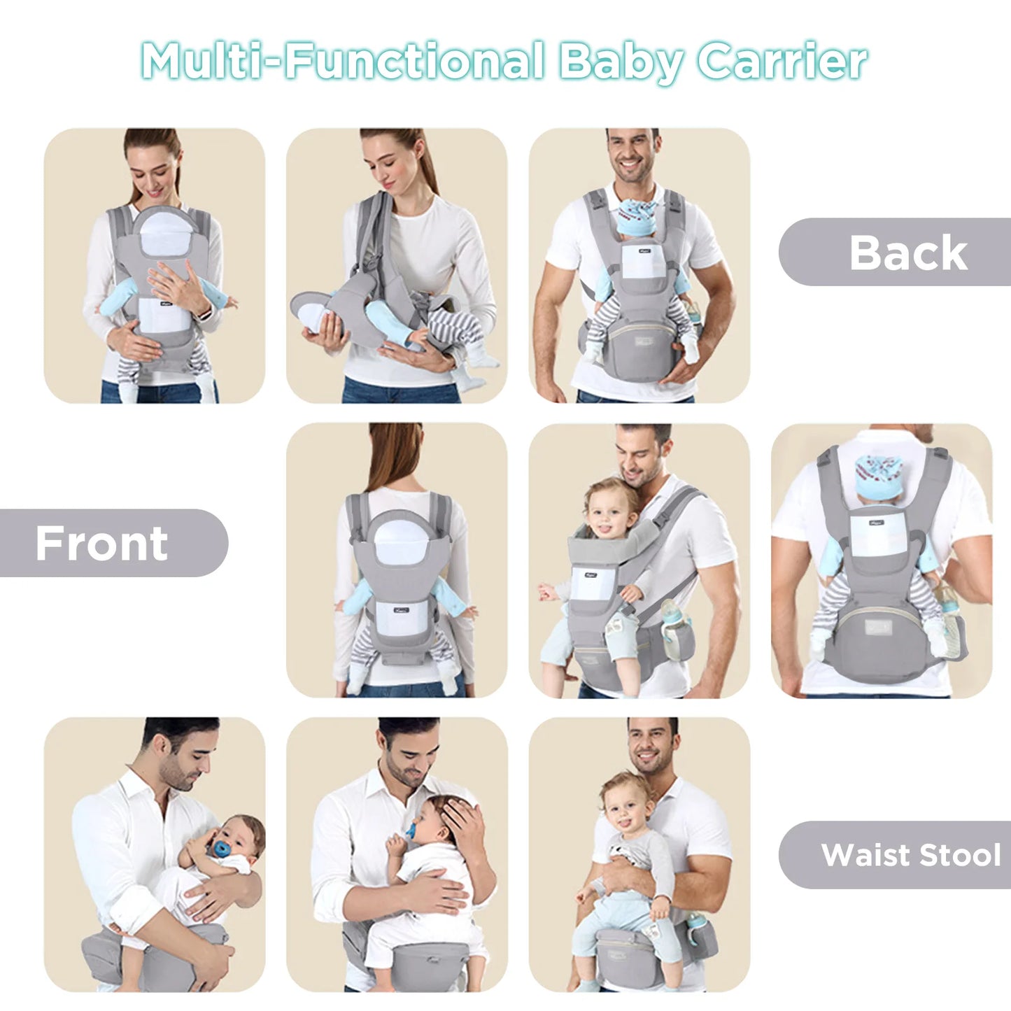Ergonomische Babytrage mit Hüftsitz – Bequem & Sicher