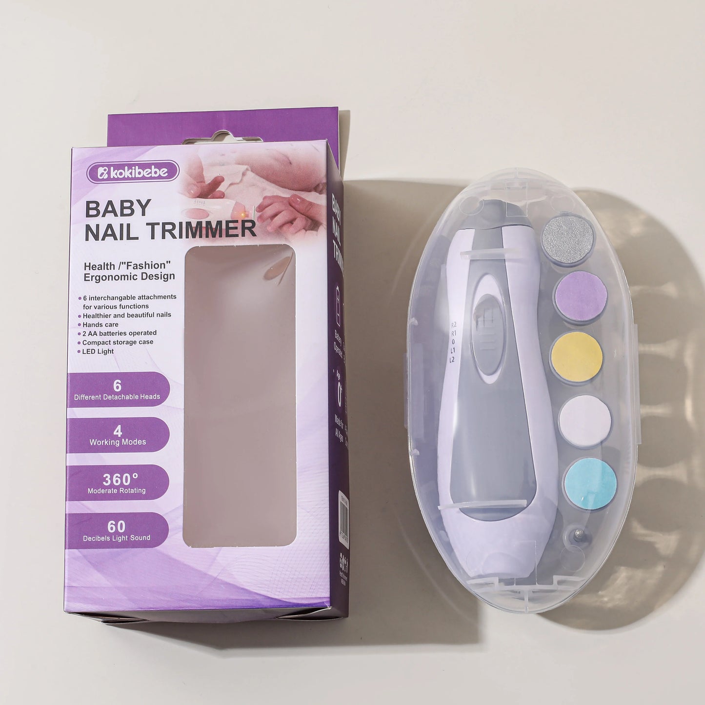 Asnova Baby Nail Trimmer Set | Safe & Gentle Electric Nail Care