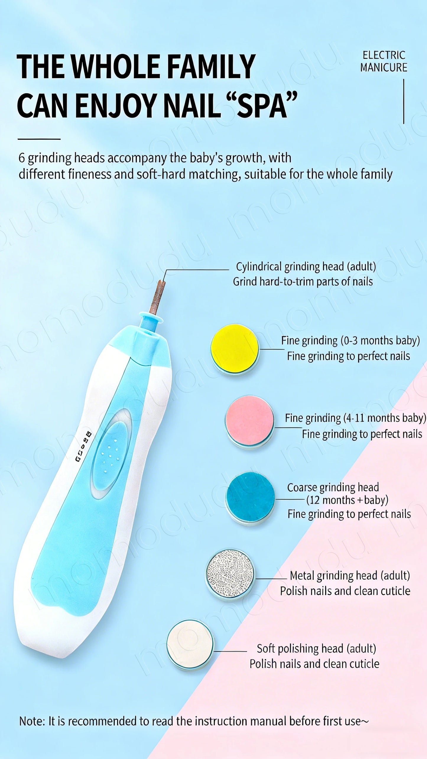Asnova Baby Nail Trimmer Set | Safe & Gentle Electric Nail Care
